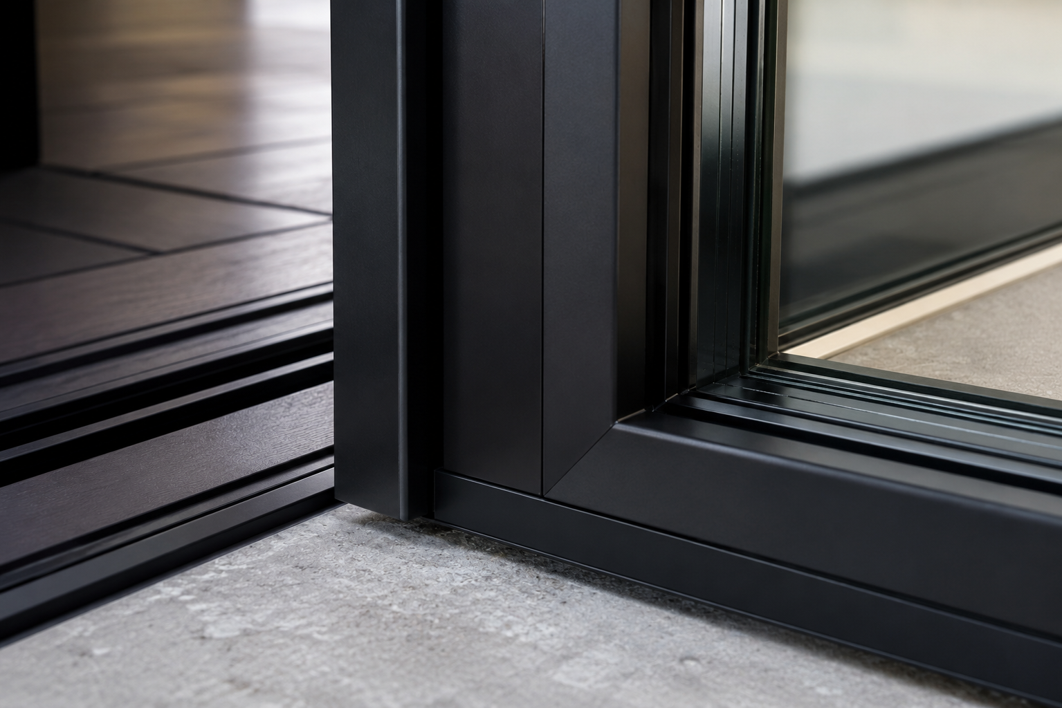 Detalhe premium de esquadria de alumínio Aluglass